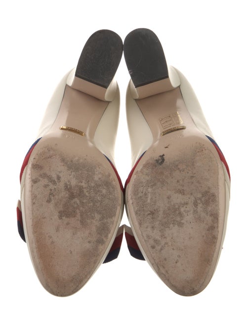 Gucci Sylvie Web Accent Leather Pumps