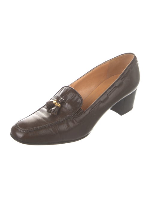 Gucci Sylvie Web Accent Leather Pumps