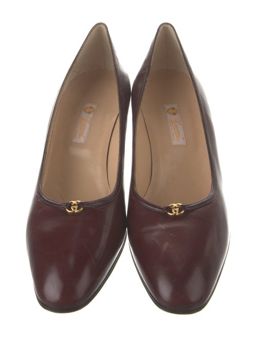 Gucci Horsebit Accent Leather Pumps