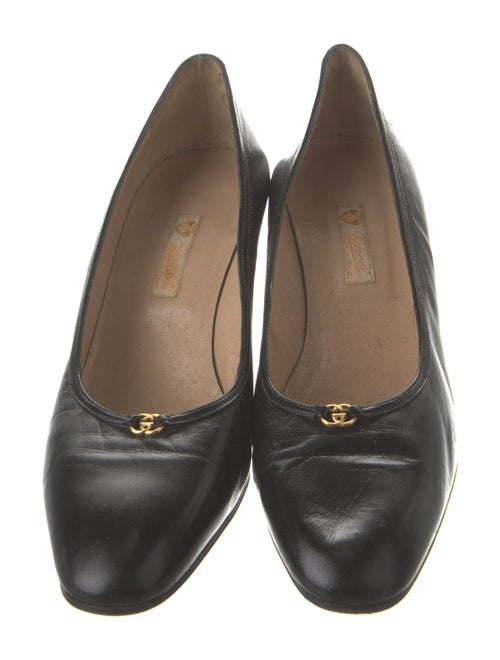 Gucci Sylvie Web Accent Leather Pumps