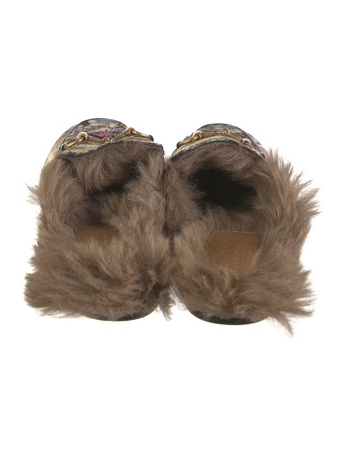 Gucci Horsebit Accent Floral Print Mules