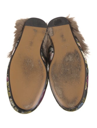 Gucci Horsebit Accent Floral Print Mules