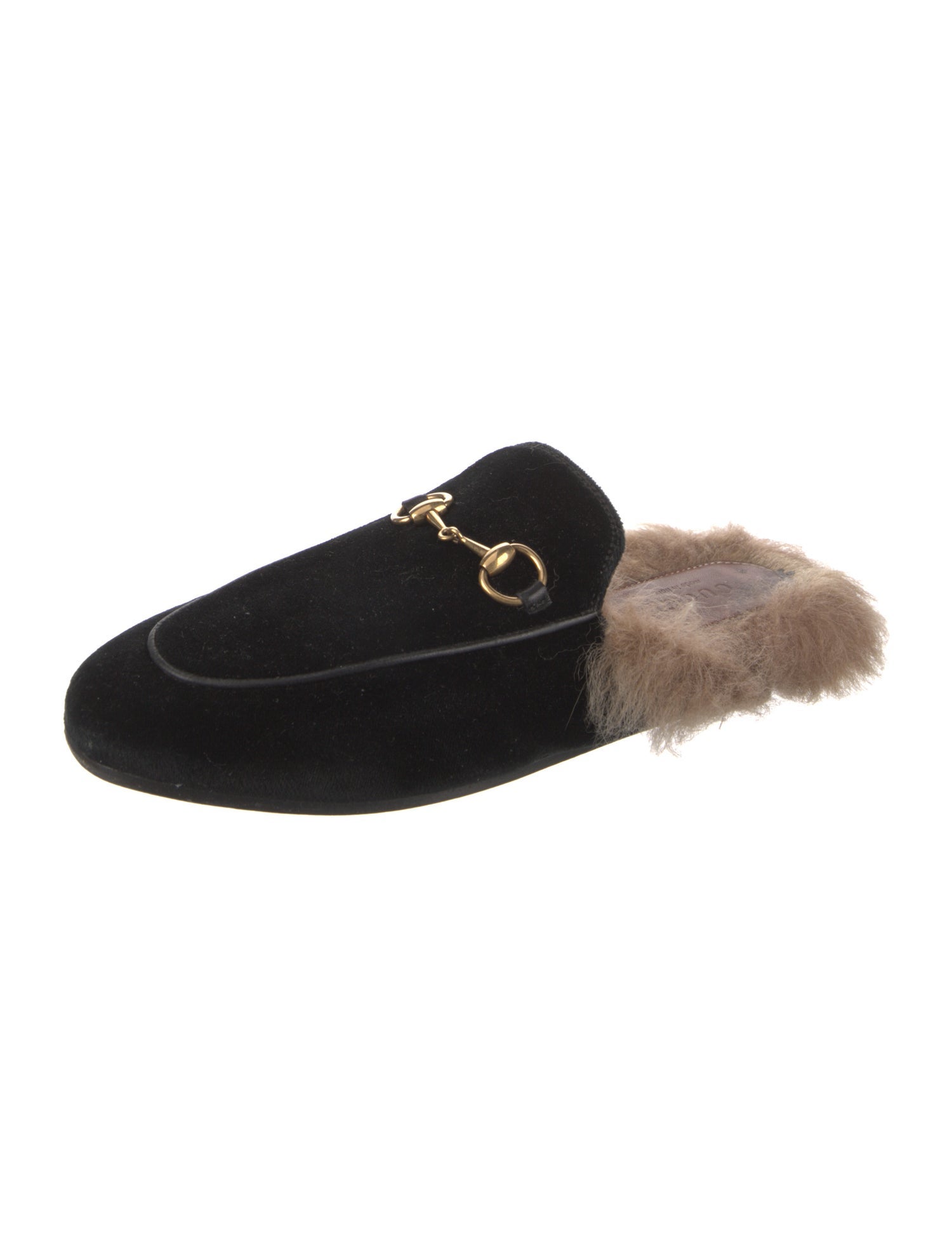 Gucci 1955 Horsebit Accent Velvet Mules