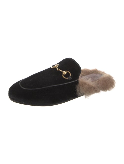 Gucci 1955 Horsebit Accent Velvet Mules