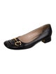 Gucci Horsebit Accent Leather Pumps