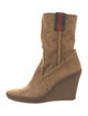 Gucci Web Accent Suede Boots
