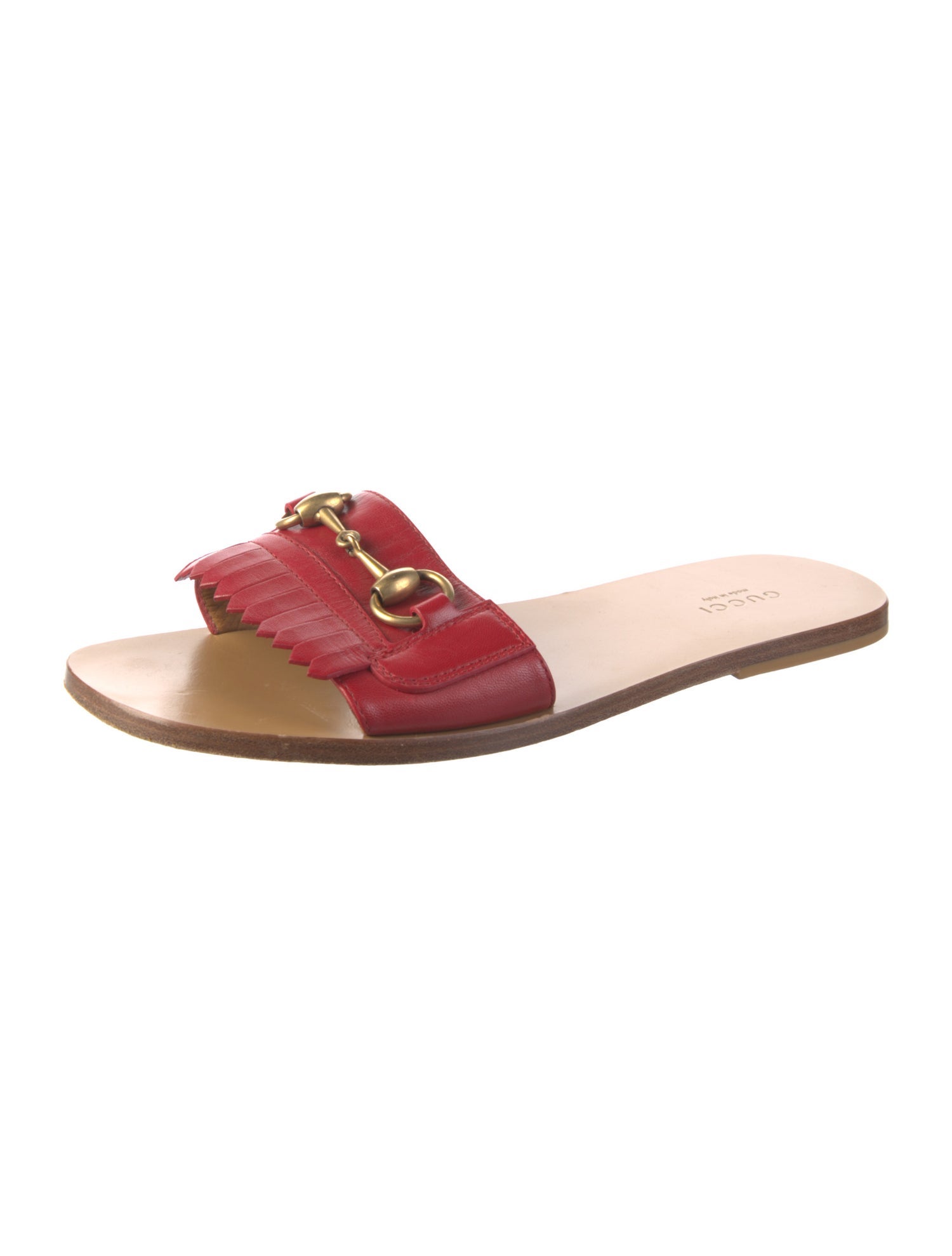 Gucci 1955 Horsebit Accent Leather Slides