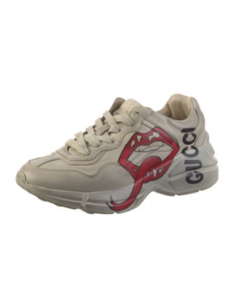 Gucci Leather Printed Chunky Sneakers