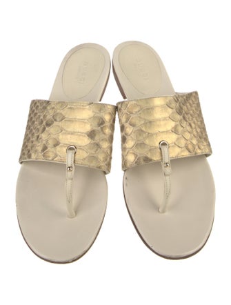 Gucci Snakeskin Animal Print Slides
