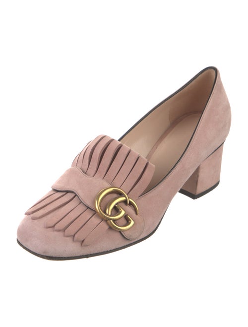 Gucci Double G Logo Suede Pumps