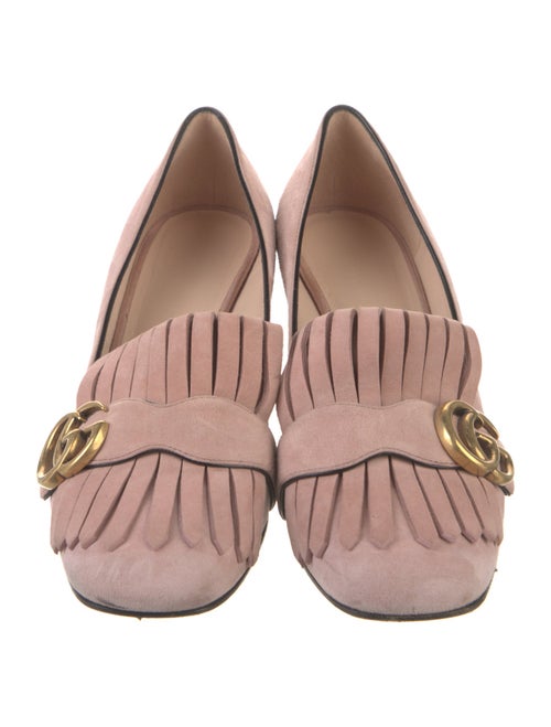 Gucci Double G Logo Suede Pumps
