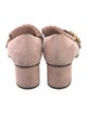 Gucci Double G Logo Suede Pumps