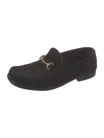 Gucci Horsebit Accent Suede Loafers