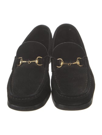 Gucci Horsebit Accent Suede Loafers