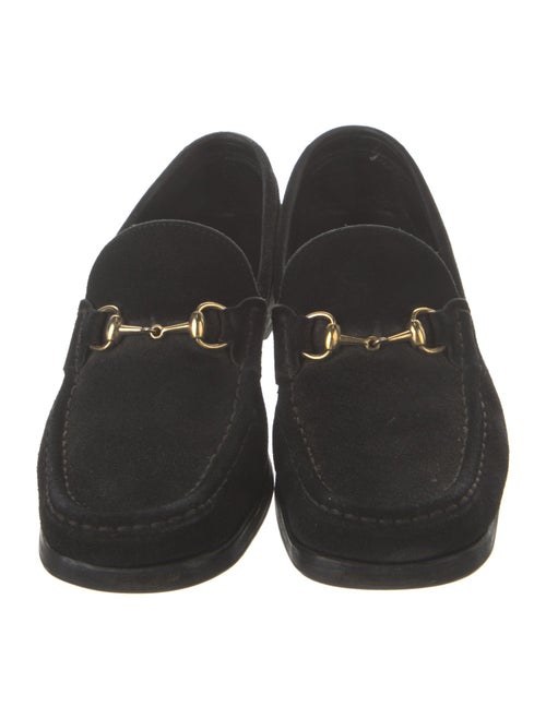 Gucci Horsebit Accent Suede Loafers