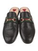 Gucci Web Accent Leather Mules