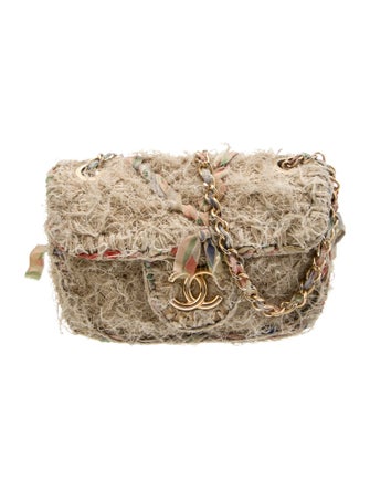 Chanel Organic Tweed Rectangular Mini Single Flap Bag