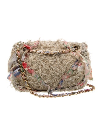 Chanel Organic Tweed Rectangular Mini Single Flap Bag