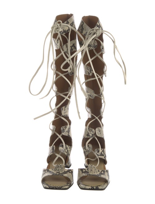 Gucci Interlocking G Logo Leather Lace-Up Boots