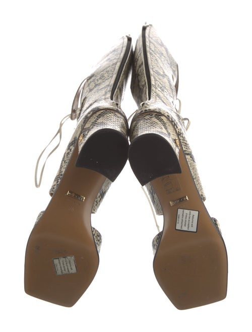 Gucci Interlocking G Logo Leather Lace-Up Boots