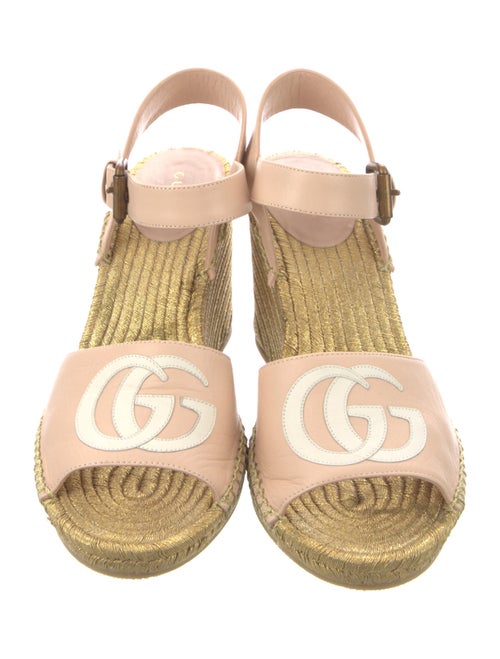 Gucci Double G Logo Leather Espadrilles