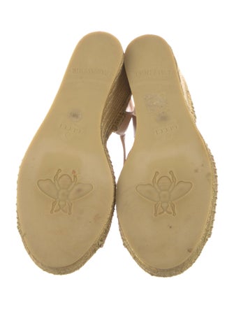 Gucci Double G Logo Leather Espadrilles