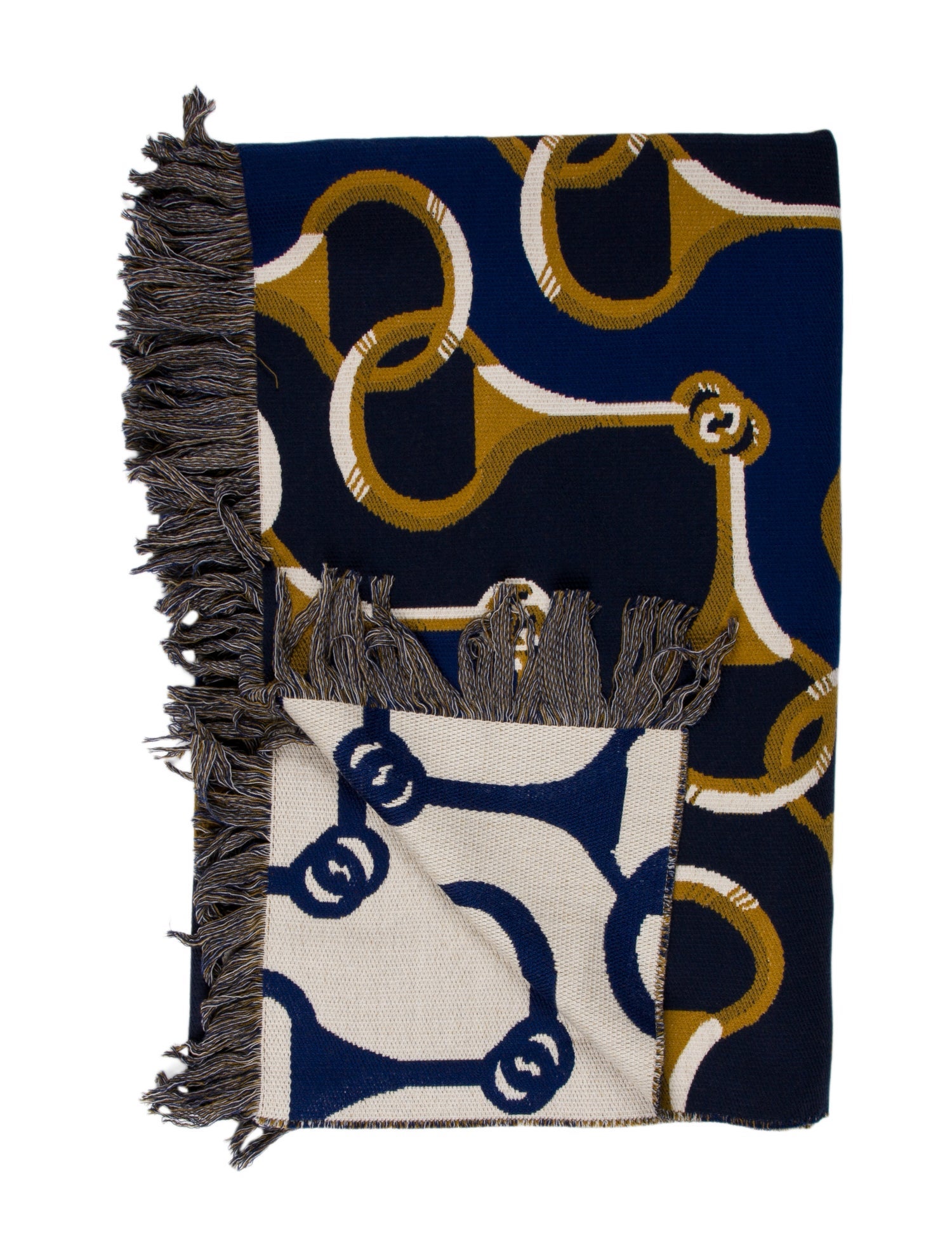 Gucci Horsebit Wool Throw Blanket