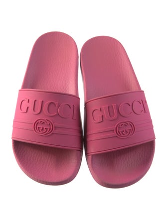 Gucci Interlocking G Logo Rubber Slides