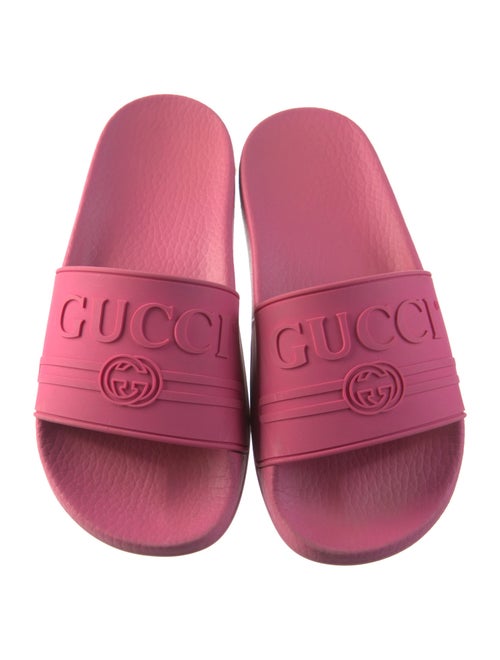 Gucci Interlocking G Logo Rubber Slides