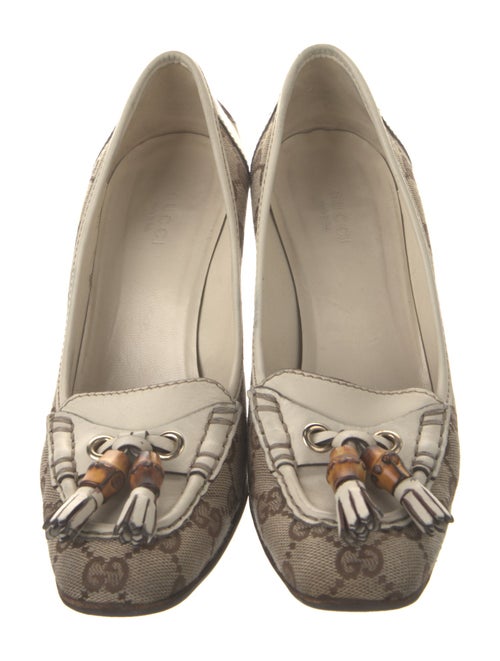 Gucci GG Logo Canvas Pumps