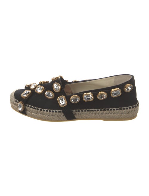 Gucci Canvas Crystal Embellishments Espadrilles