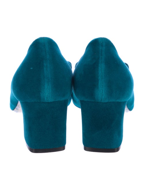 Gucci Double G Logo Velvet Pumps