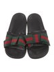 Gucci Web Accent Canvas Slides