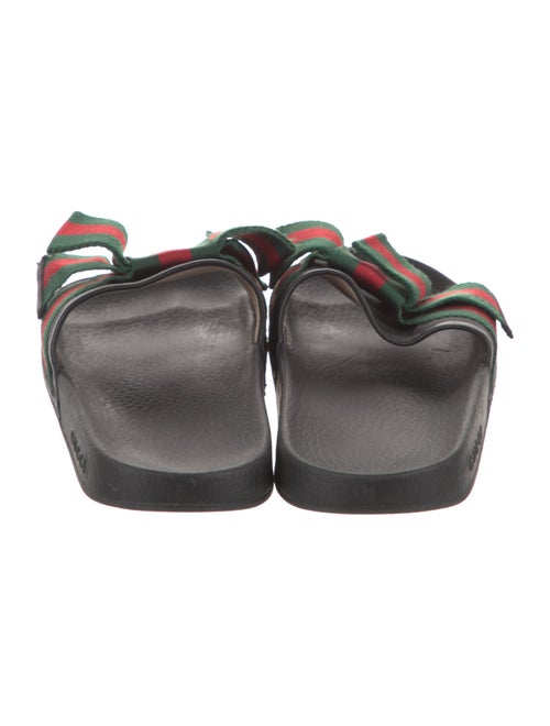 Gucci Web Accent Canvas Slides