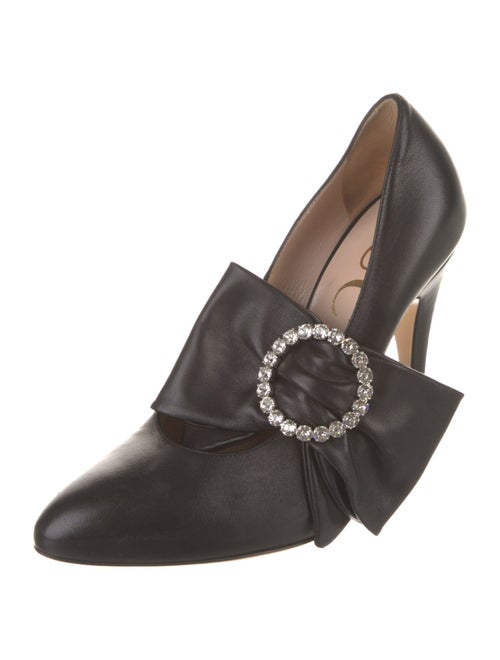 Gucci Leather Bow Accents D'Orsay Pumps