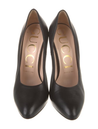 Gucci Leather Bow Accents D'Orsay Pumps