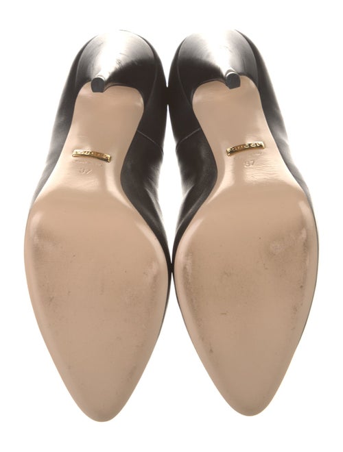 Gucci Leather Bow Accents D'Orsay Pumps