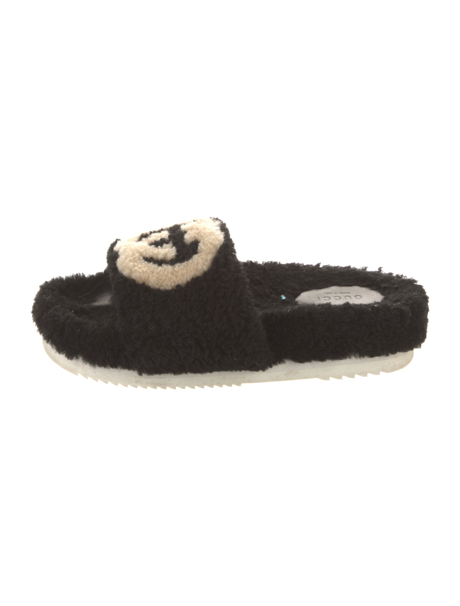 Gucci Interlocking G Logo Shearling Espadrilles
