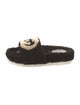Gucci Interlocking G Logo Shearling Espadrilles