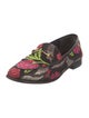 Gucci Horsebit Accent Floral Print Loafers