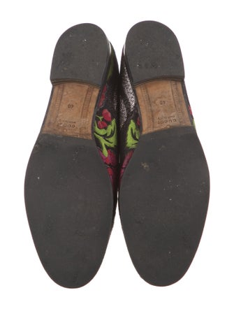 Gucci Horsebit Accent Floral Print Loafers