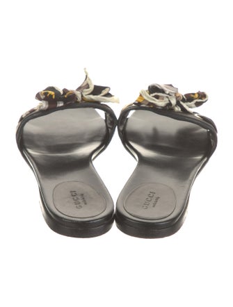 Gucci Horsebit Accent Leather Slides