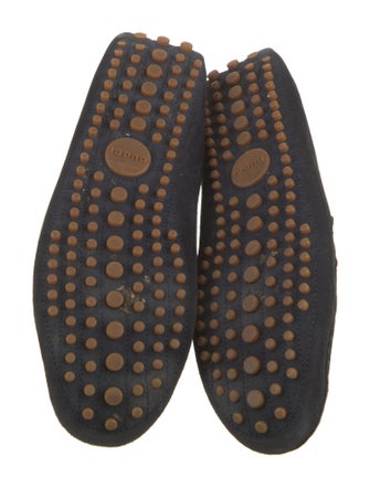 Gucci Sylvie Web Accent Suede Loafers