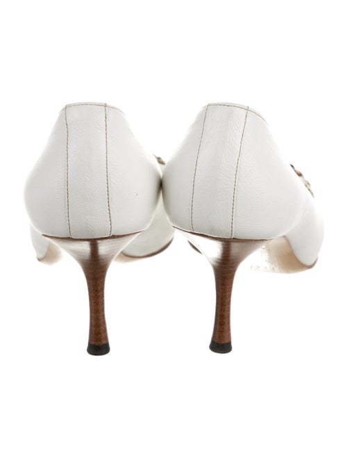Gucci Sylvie Web Accent Leather Pumps