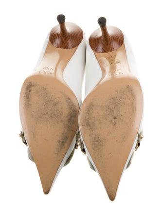 Gucci Sylvie Web Accent Leather Pumps