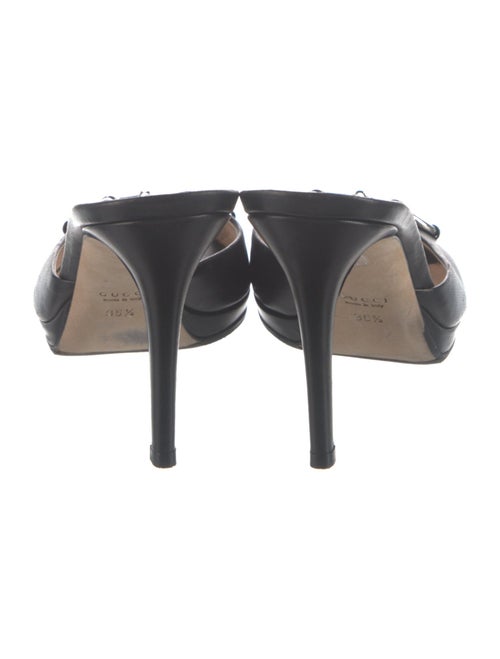 Gucci Horsebit Accent Leather Slides