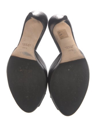 Gucci Horsebit Accent Leather Slides