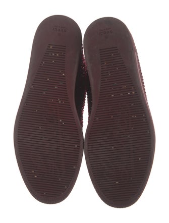 Gucci Satin Crystal Embellishments Sneakers