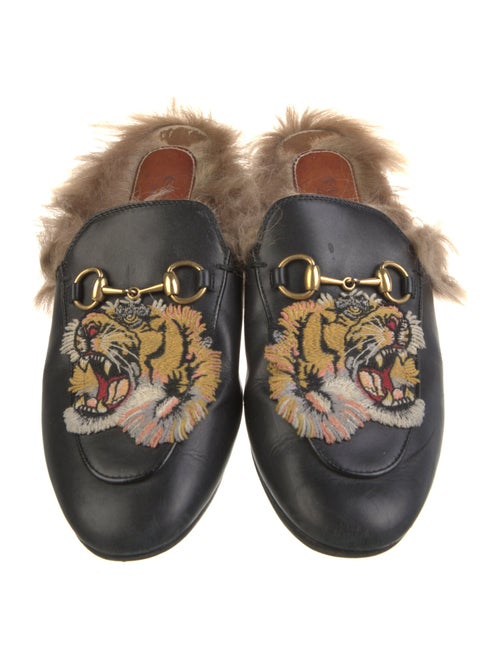 Gucci Horsebit Accent Leather Mules
