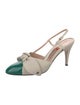 Gucci Leather Colorblock Pattern Slingback Pumps